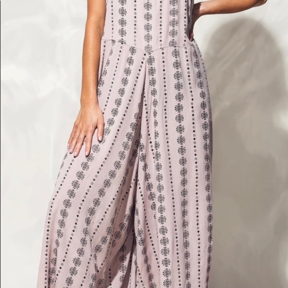 O'Neill Pink Printed Wide-Leg Jumpsuit